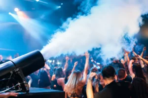 CO2 Smoke Cannon Rental for a Packed Dance Floor